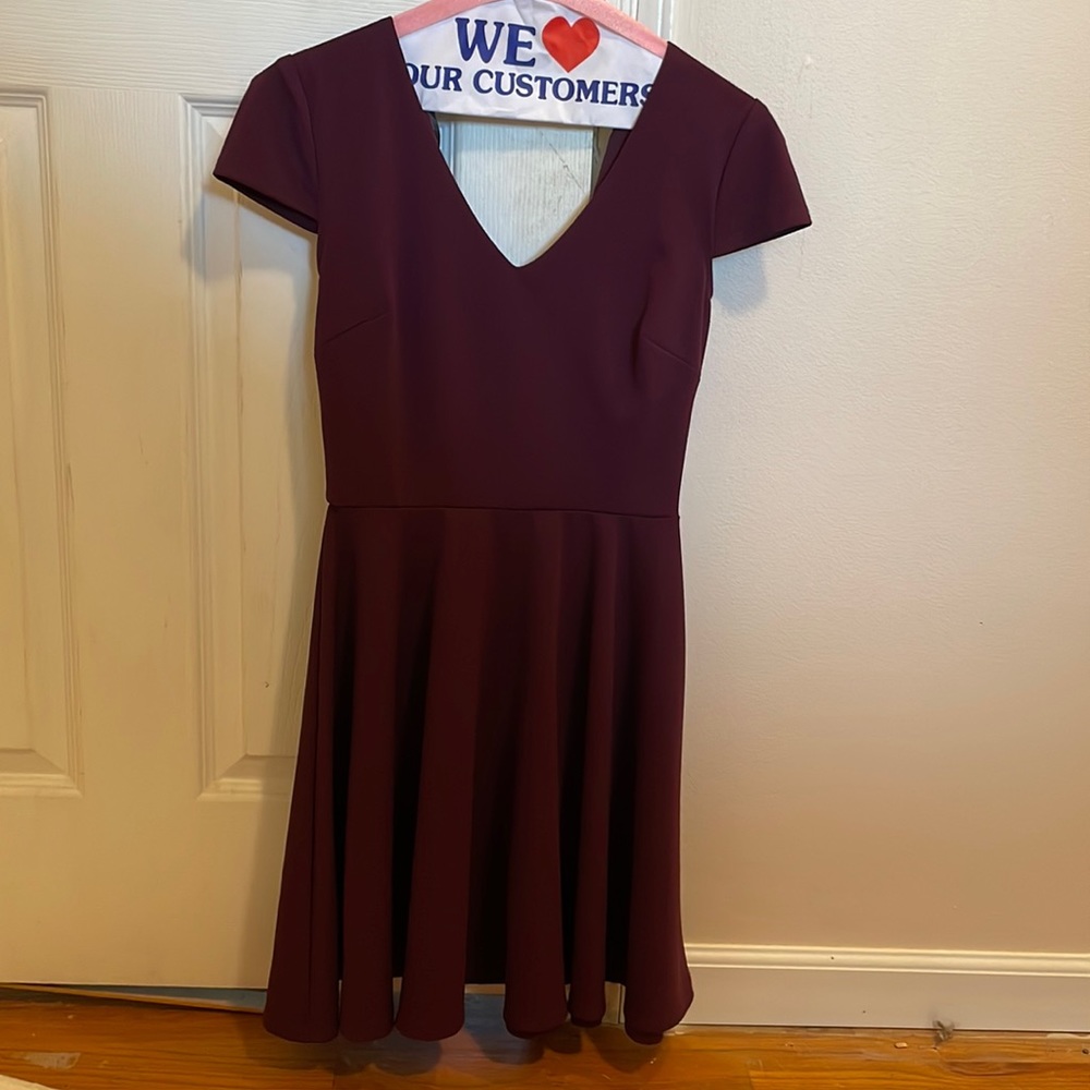 Maroon knee length dress